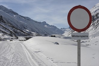 Silvretta High Alpine Road in the snow