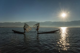Fishermen in the morning light