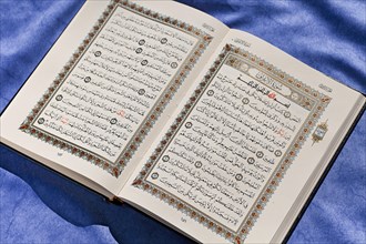 Opened Koran in Arabic script