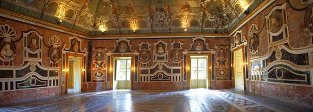 Ballroom of Mirrors of the baroque Villa Palagonia