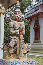 Temple guardian at the Wat Samret Temple