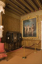 Salon Francois I with painting The Three Graces by Van Loo