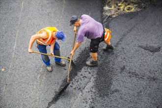 Road construction workers