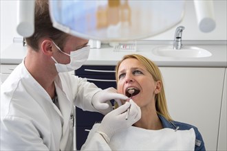 Woman at the dentist