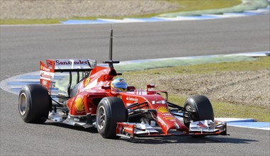 Fernando Alonso in the Ferrari F14 T