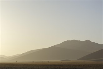Morning haze over the landscape of the Namib Desert