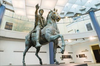 Original equestrian statue of Emperor Marcus Aurelius