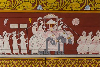 Ceiling painting in the Temple of the Sacred Tooth Relic