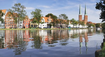 Cathedral reflected in Stadttrave river