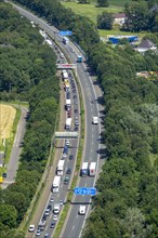 Traffic jam on the A43 motorway
