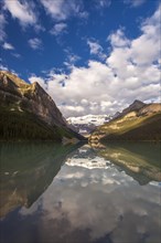 Mountains reflected in Lake Louise