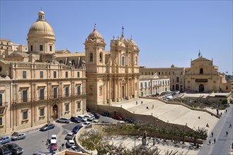The baroque Noto Cathedral or Church of San Nicolo