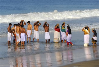 Funeral ceremony on the beach