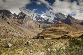 Mountain landscape in the Cordillera Huayhuash