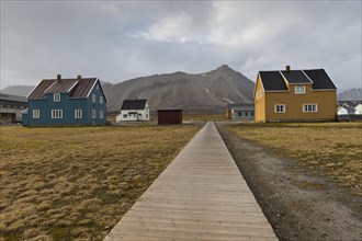 Boardwalk and houses