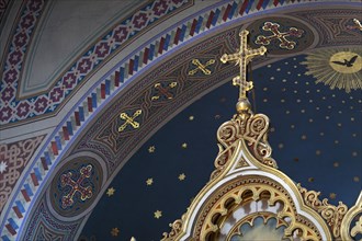 Cross above the iconostasis