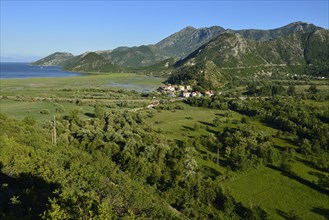 View over Virpazar and Skadar Lake National Park