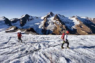 Mountaineers on the Gepatschferner Glacier