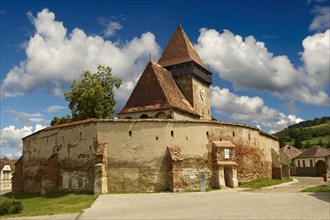 The Gothic 14th century fortified church of Axente Sever