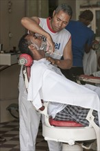 Barber at work