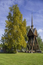 Bell tower of the stave church in Kvikkjokk