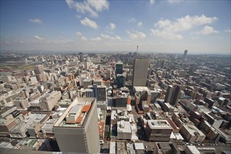 View from the Carlton Centre over the skyscrapers of downtown and the central business district of Johannesburg