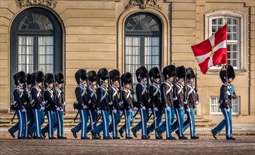 Royal Life Guards in front of Amalienborg Palace