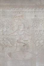 Vishnu in the centre of the bas-relief depicting The Churning of the Ocean of Milk