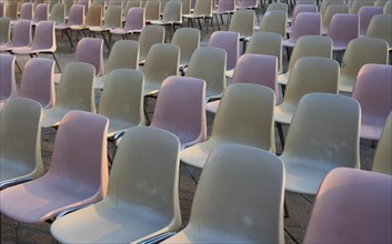Chairs of an open-air theater