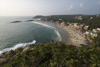 Aerial view of Kovalam Beach