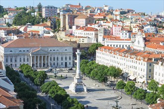 Aerial view of Rossio Square