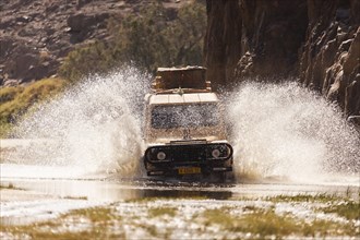 Land Rover during a water crossing