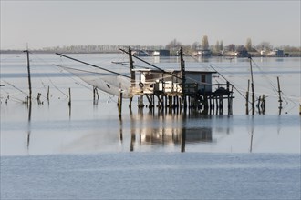 Fishing hut in a lagoon