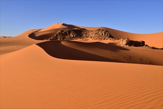 Rocks and sand dunes