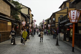 Pedestrian zone in the Geisha quarter of Gion