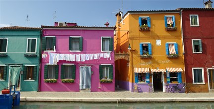 Colourfully painted houses