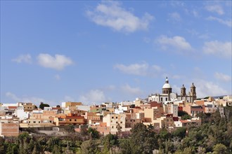 View of the town with the church of San Sebastian