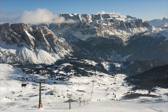 Ski resort on Seceda mountain