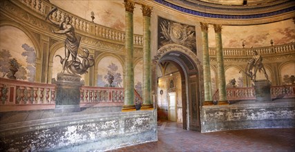 Hallway entrance of the baroque Villa Palagonia