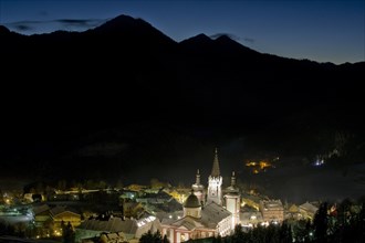 Mariazell Basilica in the evening
