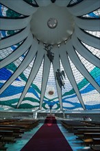 Stained glass in the Metropolitan Cathedral of Brasilia