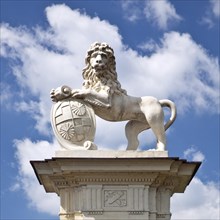 Lion sculpture near Schloss Nordkirchen Palace