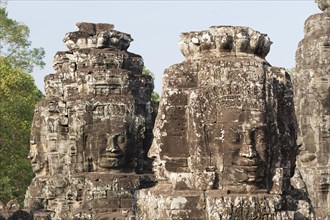 Stone faces of Avalokiteshvara