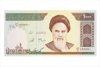 Iranian one thousand rial banknote