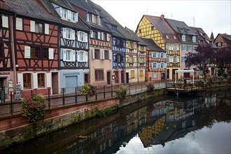 Half-timbered houses in Petite Venise district in the old town of Colmar