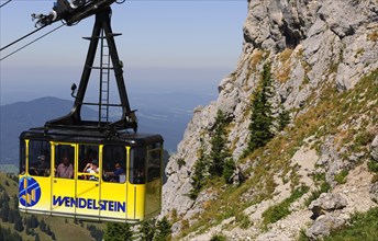Cable car on Wendelstein Mountain