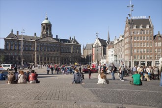 Royal Palace or Paleis op de Dam and Nieuwe Kerk church