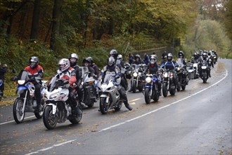 Memorial ride for motorcyclists
