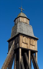 Bell tower of old wooden church of Djursdala