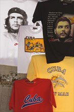 Che Guevara T-shirts in a shop
